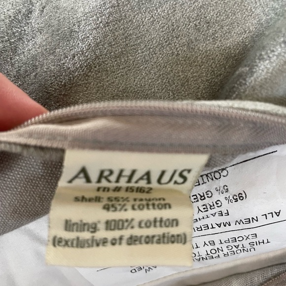 Arhaus Glamour Beaded Diamond Silver Accent Pillow 20 inch - Holiday Pillow - Picture 7 of 8